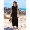 image:imageANRABESS Women Crochet Swimsuit Coverup Bathing Suit Beach Maxi DressBlack