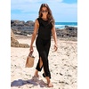 image:imageANRABESS Women Crochet Swimsuit Coverup Bathing Suit Beach Maxi DressBlack