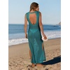image:imageANRABESS Women Crochet Swimsuit Coverup Bathing Suit Beach Maxi DressCyan
