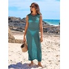 image:imageANRABESS Women Crochet Swimsuit Coverup Bathing Suit Beach Maxi DressCyan