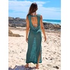 image:imageANRABESS Women Crochet Swimsuit Coverup Bathing Suit Beach Maxi DressCyan