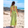 image:imageANRABESS Women Crochet Swimsuit Coverup Bathing Suit Beach Maxi DressFluorescent Green