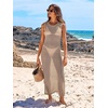 image:imageANRABESS Women Crochet Swimsuit Coverup Bathing Suit Beach Maxi DressKhaki