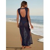 image:imageANRABESS Women Crochet Swimsuit Coverup Bathing Suit Beach Maxi DressNavy Blue