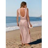 image:imageANRABESS Women Crochet Swimsuit Coverup Bathing Suit Beach Maxi DressPink