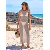 image:imageANRABESS Women Crochet Swimsuit Coverup Bathing Suit Beach Maxi DressPink