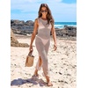 image:imageANRABESS Women Crochet Swimsuit Coverup Bathing Suit Beach Maxi DressPink