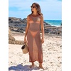 image:imageANRABESS Women Crochet Swimsuit Coverup Bathing Suit Beach Maxi DressRust