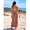 image:imageANRABESS Women Crochet Swimsuit Coverup Bathing Suit Beach Maxi DressRust