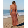 image:imageANRABESS Women Crochet Swimsuit Coverup Bathing Suit Beach Maxi DressRust