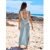 image:imageANRABESS Women Crochet Swimsuit Coverup Bathing Suit Beach Maxi DressSky Blue