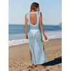 image:imageANRABESS Women Crochet Swimsuit Coverup Bathing Suit Beach Maxi DressSky Blue