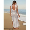 image:imageANRABESS Women Crochet Swimsuit Coverup Bathing Suit Beach Maxi DressWhite