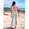 image:imageANRABESS Women Crochet Swimsuit Coverup Bathing Suit Beach Maxi DressWhite
