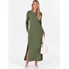 image:imageANRABESS Women Long Sleeve Fall Maxi Dresses with Pockets Wrinkle FreeArmy Green