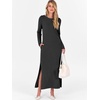 image:imageANRABESS Women Long Sleeve Fall Maxi Dresses with Pockets Wrinkle FreeBlack