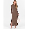 image:imageANRABESS Women Long Sleeve Fall Maxi Dresses with Pockets Wrinkle FreeBrown