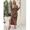 image:imageANRABESS Women Long Sleeve Fall Maxi Dresses with Pockets Wrinkle FreeBrown
