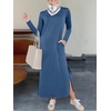 image:imageANRABESS Women Long Sleeve Fall Maxi Dresses with Pockets Wrinkle FreeDeep Blue