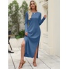 image:imageANRABESS Women Long Sleeve Fall Maxi Dresses with Pockets Wrinkle FreeDeep Blue