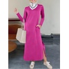 image:imageANRABESS Women Long Sleeve Fall Maxi Dresses with Pockets Wrinkle FreeHot Pink