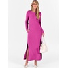 image:imageANRABESS Women Long Sleeve Fall Maxi Dresses with Pockets Wrinkle FreeHot Pink