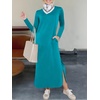 image:imageANRABESS Women Long Sleeve Fall Maxi Dresses with Pockets Wrinkle FreeLake Blue