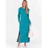 image:imageANRABESS Women Long Sleeve Fall Maxi Dresses with Pockets Wrinkle FreeLake Blue