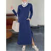image:imageANRABESS Women Long Sleeve Fall Maxi Dresses with Pockets Wrinkle FreeNavy Blue