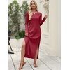 image:imageANRABESS Women Long Sleeve Fall Maxi Dresses with Pockets Wrinkle FreeWine Red