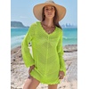 image:imageANRABESS Women Swimsuit Cover Up Crochet Bathing Suit Beach Swim Mini DressGreenyellow