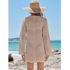 image:imageANRABESS Women Swimsuit Cover Up Crochet Bathing Suit Beach Swim Mini DressKhaki