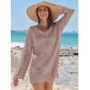 image:imageANRABESS Women Swimsuit Cover Up Crochet Bathing Suit Beach Swim Mini DressPink
