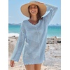 image:imageANRABESS Women Swimsuit Cover Up Crochet Bathing Suit Beach Swim Mini DressSky