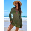 image:imageANRABESS Women Swimsuit Coverup Swimwear Crochet Bathing Suit Beach DressArmy Green
