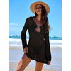image:imageANRABESS Women Swimsuit Coverup Swimwear Crochet Bathing Suit Beach DressBlack