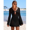 image:imageANRABESS Women Swimsuit Coverup Swimwear Crochet Bathing Suit Beach DressBlack