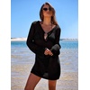 image:imageANRABESS Women Swimsuit Coverup Swimwear Crochet Bathing Suit Beach DressBlack