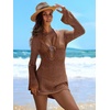 image:imageANRABESS Women Swimsuit Coverup Swimwear Crochet Bathing Suit Beach DressBrown