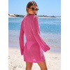 image:imageANRABESS Women Swimsuit Coverup Swimwear Crochet Bathing Suit Beach DressHot Pink