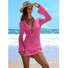 image:imageANRABESS Women Swimsuit Coverup Swimwear Crochet Bathing Suit Beach DressHot Pink