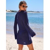 image:imageANRABESS Women Swimsuit Coverup Swimwear Crochet Bathing Suit Beach DressNavy Blue