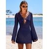 image:imageANRABESS Women Swimsuit Coverup Swimwear Crochet Bathing Suit Beach DressNavy Blue