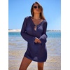 image:imageANRABESS Women Swimsuit Coverup Swimwear Crochet Bathing Suit Beach DressNavy Blue