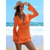 image:imageANRABESS Women Swimsuit Coverup Swimwear Crochet Bathing Suit Beach DressOrang