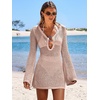 image:imageANRABESS Women Swimsuit Coverup Swimwear Crochet Bathing Suit Beach DressPink