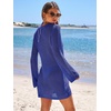 image:imageANRABESS Women Swimsuit Coverup Swimwear Crochet Bathing Suit Beach DressRoyal Blue