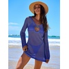 image:imageANRABESS Women Swimsuit Coverup Swimwear Crochet Bathing Suit Beach DressRoyal Blue