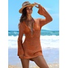 image:imageANRABESS Women Swimsuit Coverup Swimwear Crochet Bathing Suit Beach DressRust