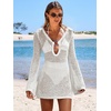 image:imageANRABESS Women Swimsuit Coverup Swimwear Crochet Bathing Suit Beach DressWhite